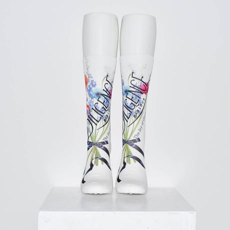 Tabio × DILIGENCE PARLOUR / ブーケ柄WHITE