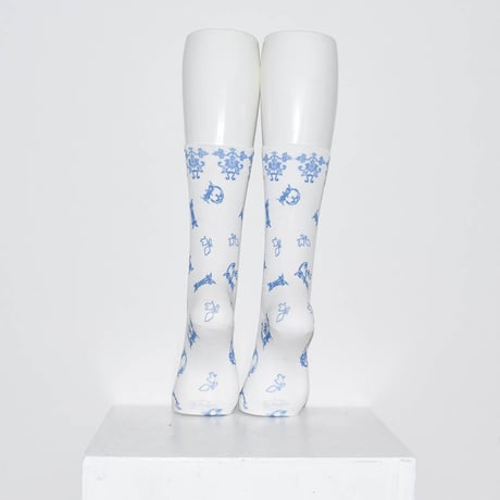 Tabio × DILIGENCE PARLOUR / 刺繍柄WHITE