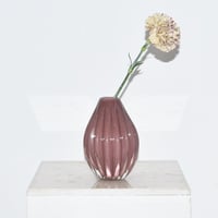Pleated vase(W10×H15) / MAUVE