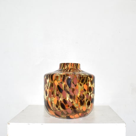 Marble square flower vase(W20×H20)/BROWN
