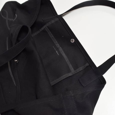Canvas logo tote bag / BLACK