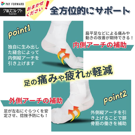 クロスコレクトソックス（白）