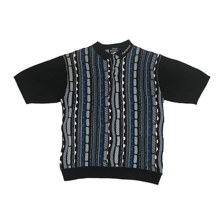 SIMPLE LOGO 3D KNIT POLO SHIRT