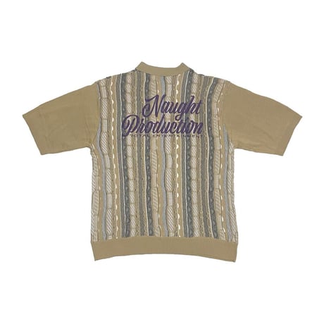 SIMPLE LOGO 3D KNIT POLO SHIRT
