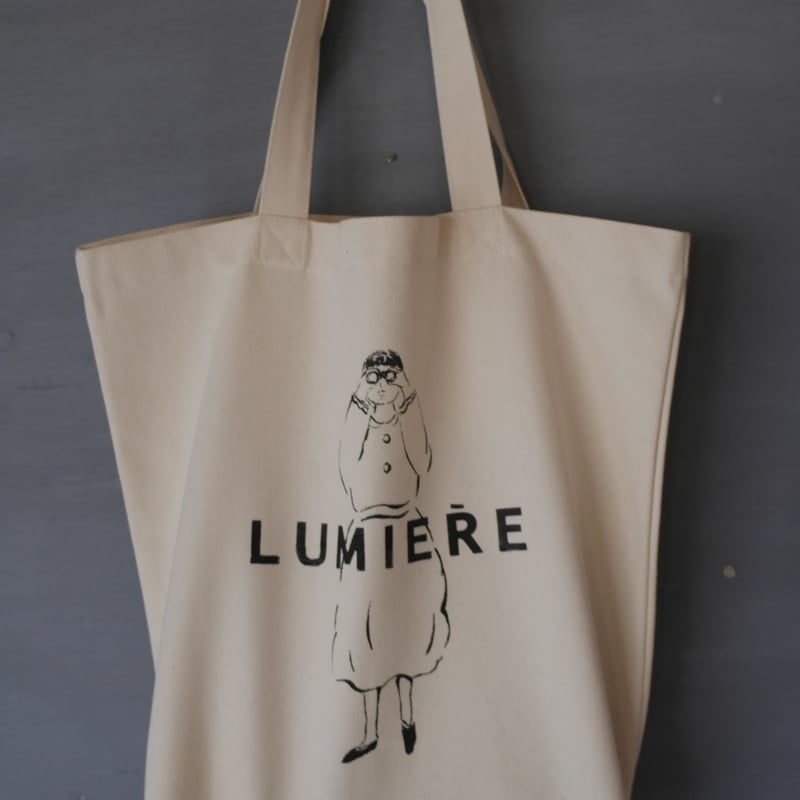 キャンバストート 双眼鏡を覗く女の子 （二色擦り） | takanori masutani