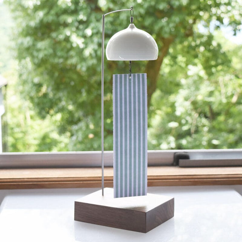 【美品】国際風水気学協会　水晶5つ　スタンド付き 風鈴 スタンド型 | 長谷川陶磁器工房 hasegawa craft design labo