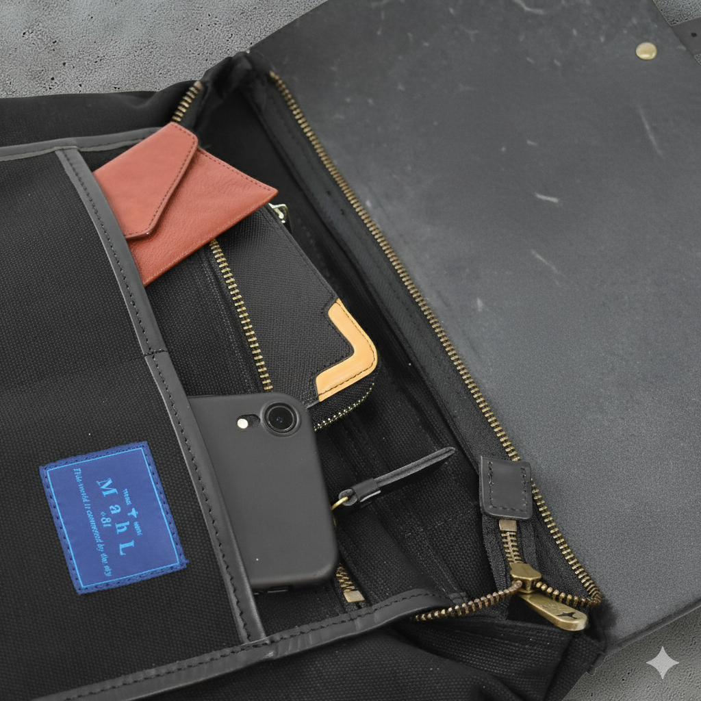 Chair＜チェア＞ キャンバス レザー フラップバックパック 7M0-1106