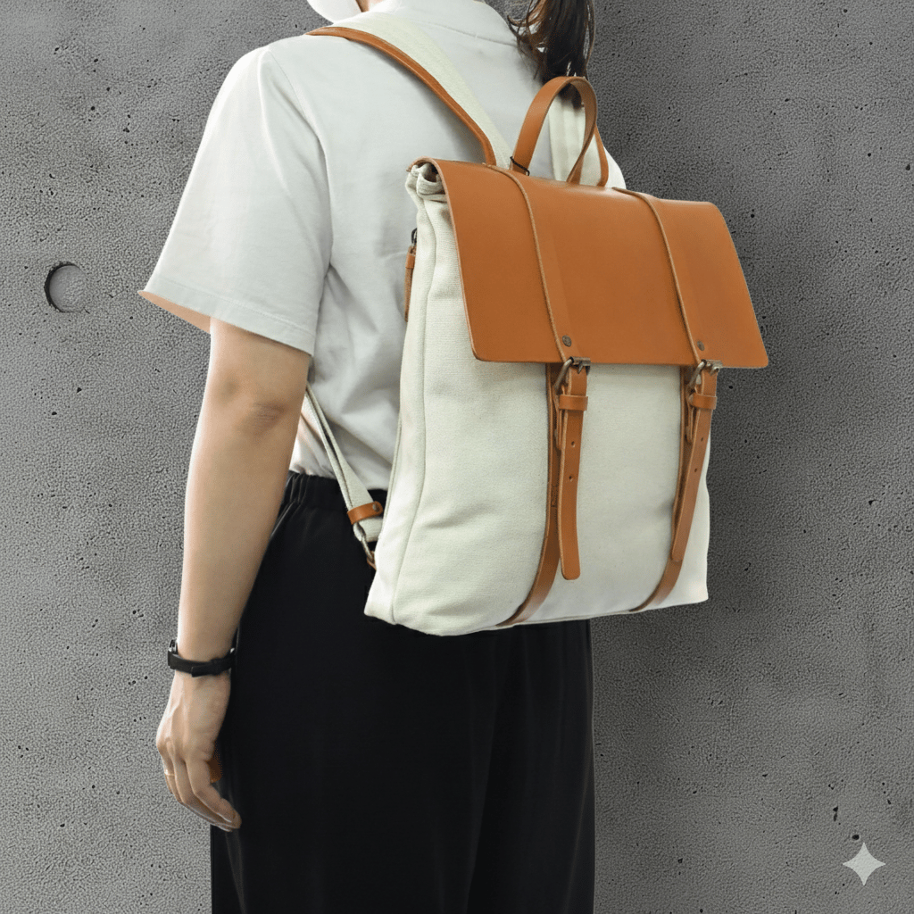 Chair＜チェア＞ キャンバス レザー フラップバックパック 7M0-1106