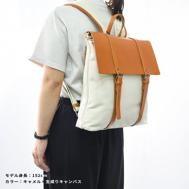 Chair<チェア> キャンバス レザー フラップバックパック Chair<チェア> キャンバス レザー フラップバックパック