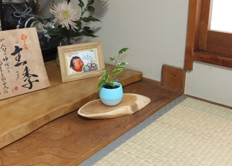 天然木花台・飾り台 NO.1 一位の斜め輪切り | gotafeeling's 天然木花台・飾り台 NO.1 一位の斜め輪切り | gotafeeling's