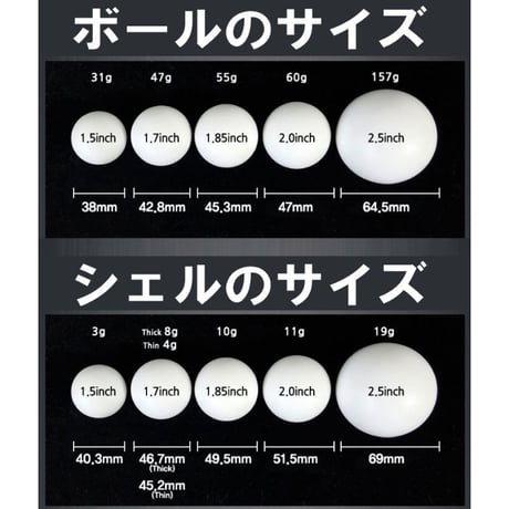 シリコン四ツ玉38mm/1.5inch（セット）