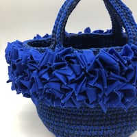 コットン糸トートバッグ  フリル
