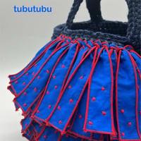 コットン糸トートバッグ ネイビー tubutubu