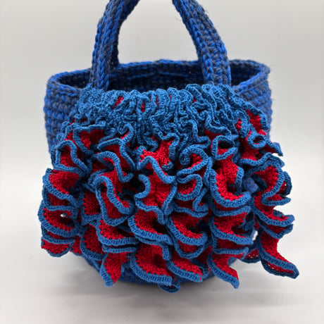 コットン糸トートバッグ keitou Blue