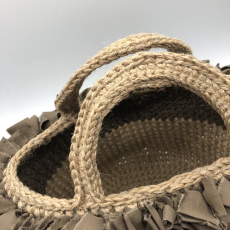 コットン糸トートバッグ   フリル