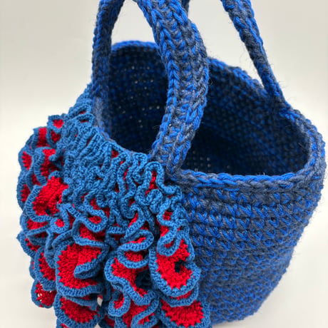 コットン糸トートバッグ keitou Blue