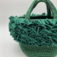 コットン糸トートバッグ 巻きフリンジ green | tnkstk