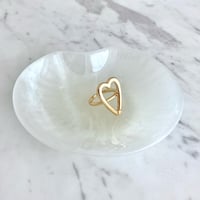 (R004)hollow heart ring