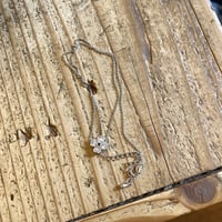 (N210)crystal clover necklace
