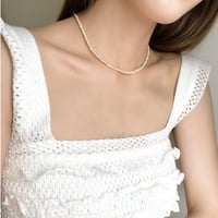 (N063) fresh water pearl necklace small pink 【淡水パール】