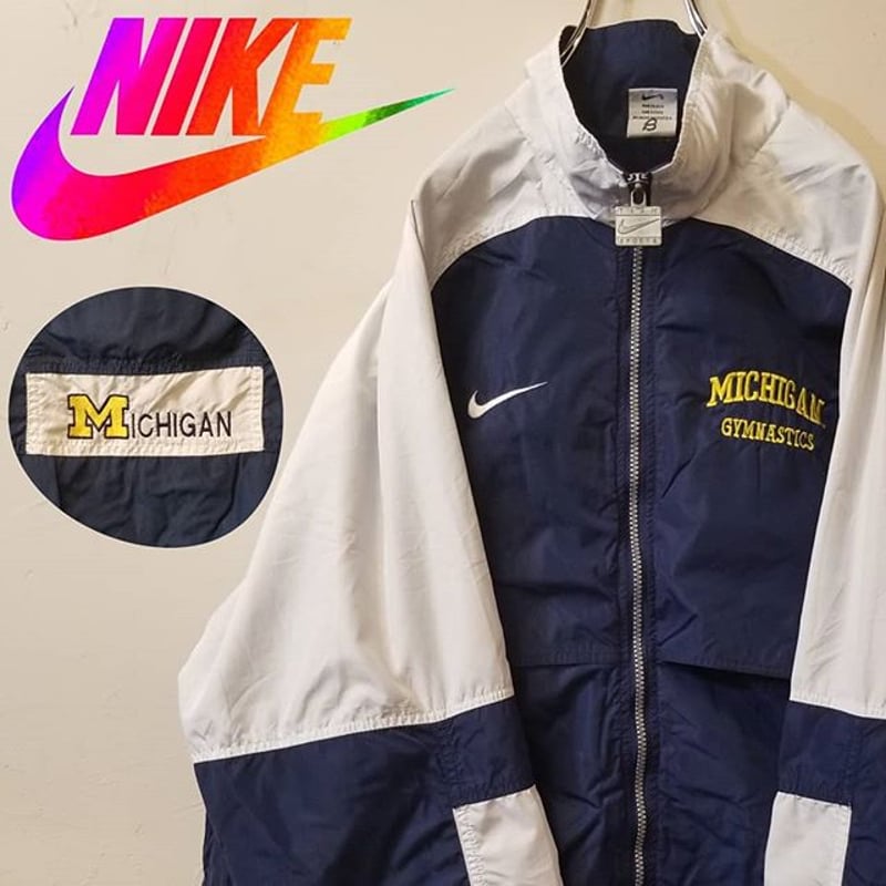 NIKE ナイロンジャケット ミシガン大学 刺繍 | Used Clothing Kenkichi