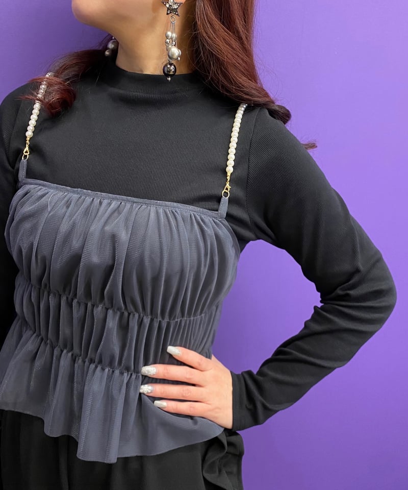 ヒステリックス　スネークガールキャミパールチェーン付ストラップ☆未使用☆レア ヒステリックス スネークガールキャミパールチェーン付ストラップ☆未