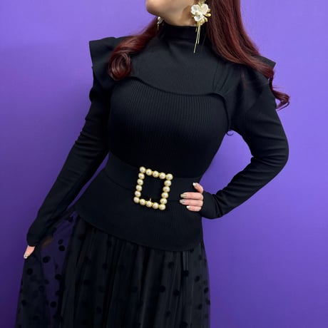 アシンメトリックデザインの黒いベスト アシンメトリックデザインの黒いベスト トリックスター / TOPページ