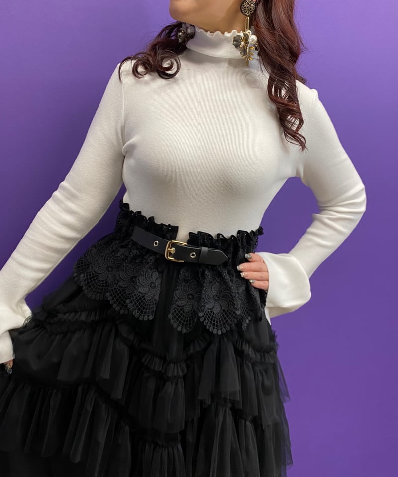 ウェーブフリルチュールスカート | Camellia