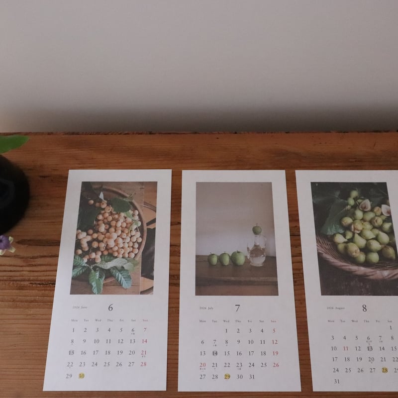 花と果物のデザインカレンダー 椿野恵里子 カレンダー 花と果実 2026 | なずな onlinestore