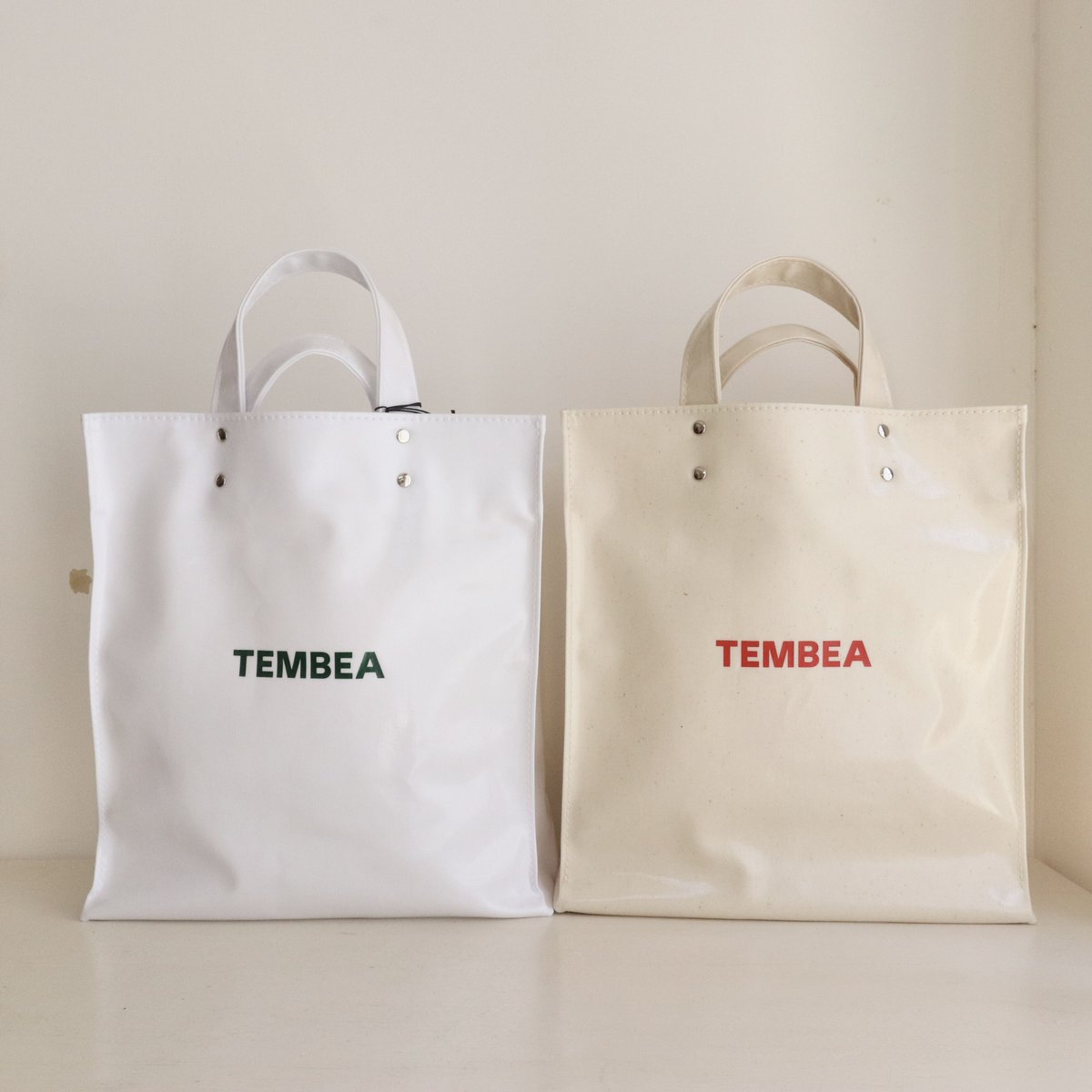 TEMBEA - TEMBEA テンベア トートバッグ 白 【古着】【中古