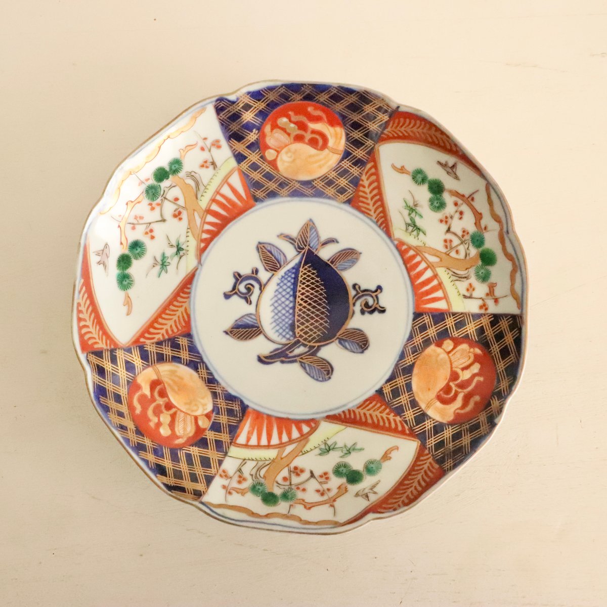 伊万里 明治時代 手書き染め付け陶印いりです 【公式通販】