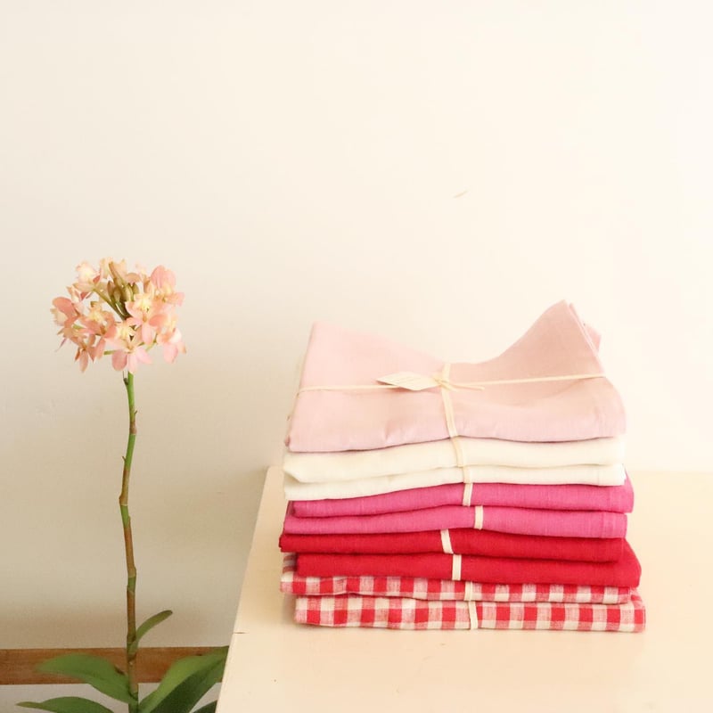 fog linen work リネンエプロン ピンク系 | なずな onlinestore fog linen work リネンエプロン ピンク系 | なずな onlinestore