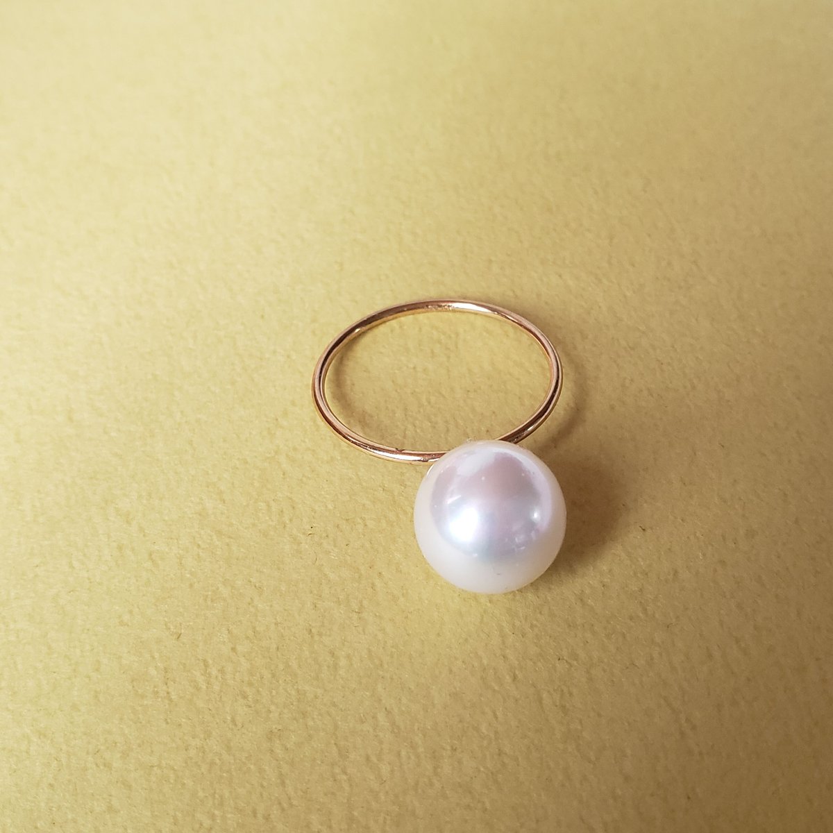 18k ビッグパールリング　イエローゴールド K14GFビッグパールリング 14号 | PRAYING MANTIS