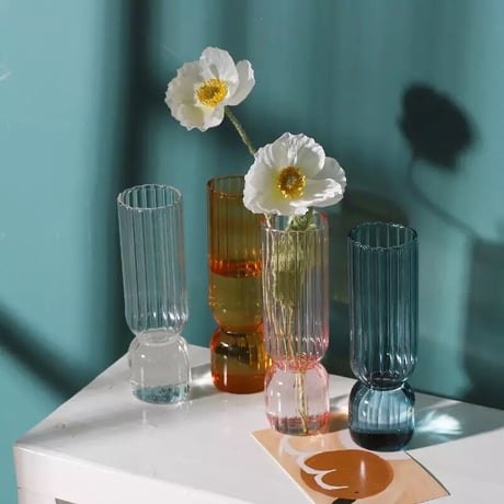 4color ガラス花瓶