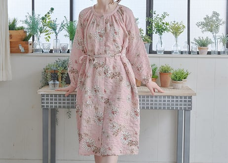 pium ピウム ロゴバイカラー半袖ニットワンピ リボンテープレイヤード