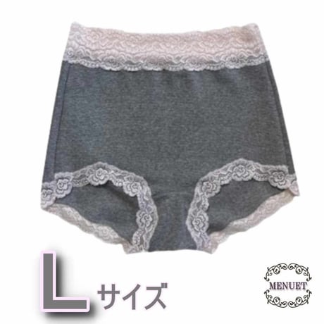 【型紙】深履きショーツLサイズ/ハイウエストですっぽり包み込む1分丈　作り方動画あり