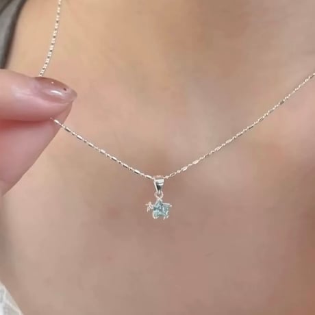 Blue star necklace【R0503】
