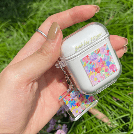 Flower clear Airpods case【P0033】