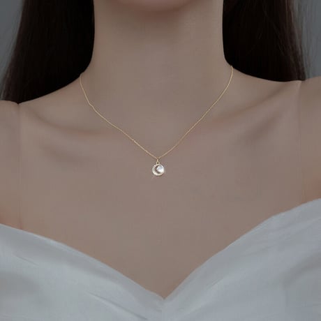 Moon necklace 【R0141】
