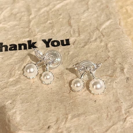 Cherry pearl earring【R0424】