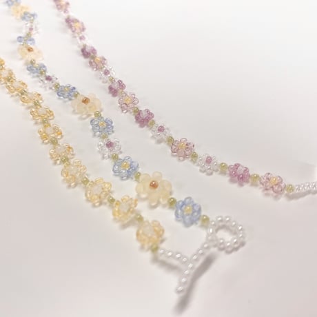 clear flower bracelet【R0036】
