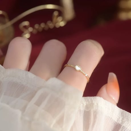Puchi heart cuff ring【R0372】