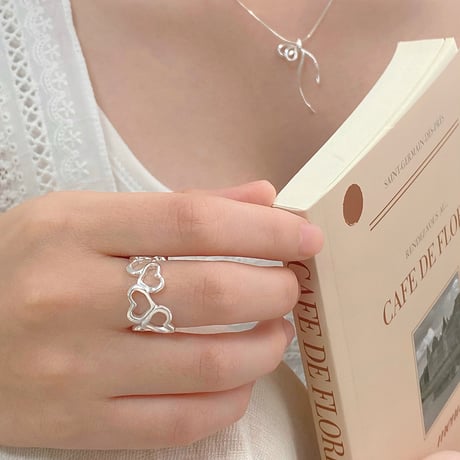 Heart silhouette ring【R0406】
