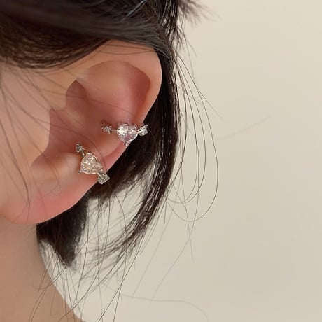 Heart arrow ear cuff【R0540】