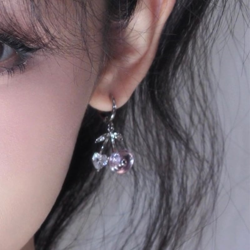 Heart silhouette cherry pierce【R0478】 | MOA