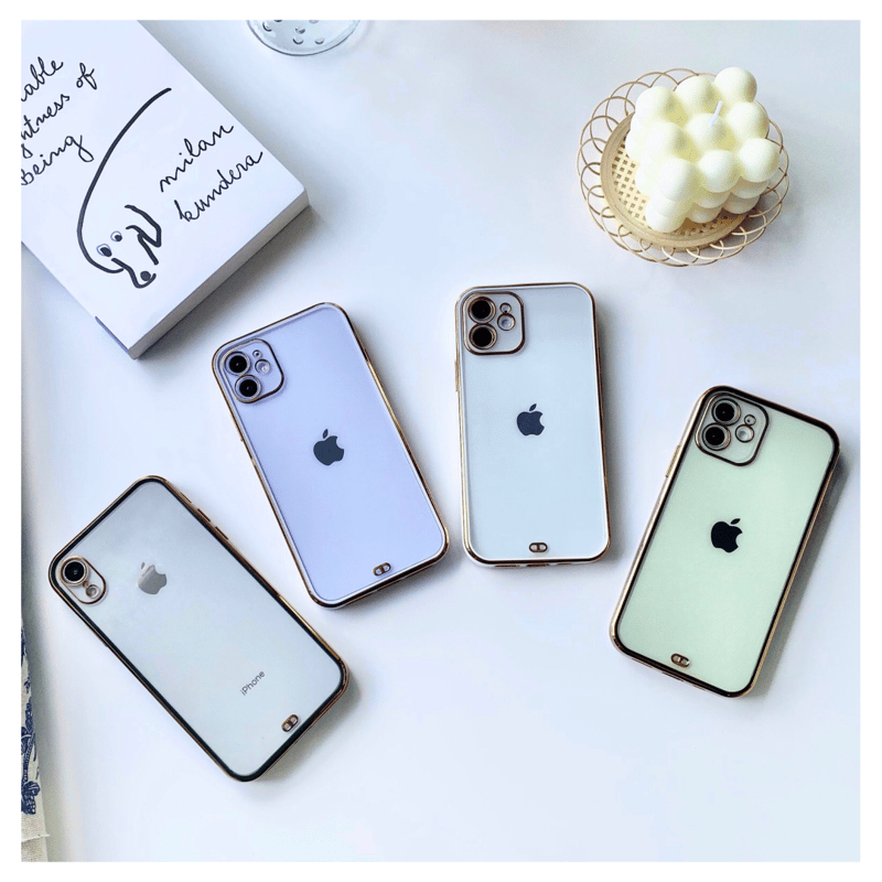 シンプルゴールドアウトラインケース♡【C0169】 | MOA