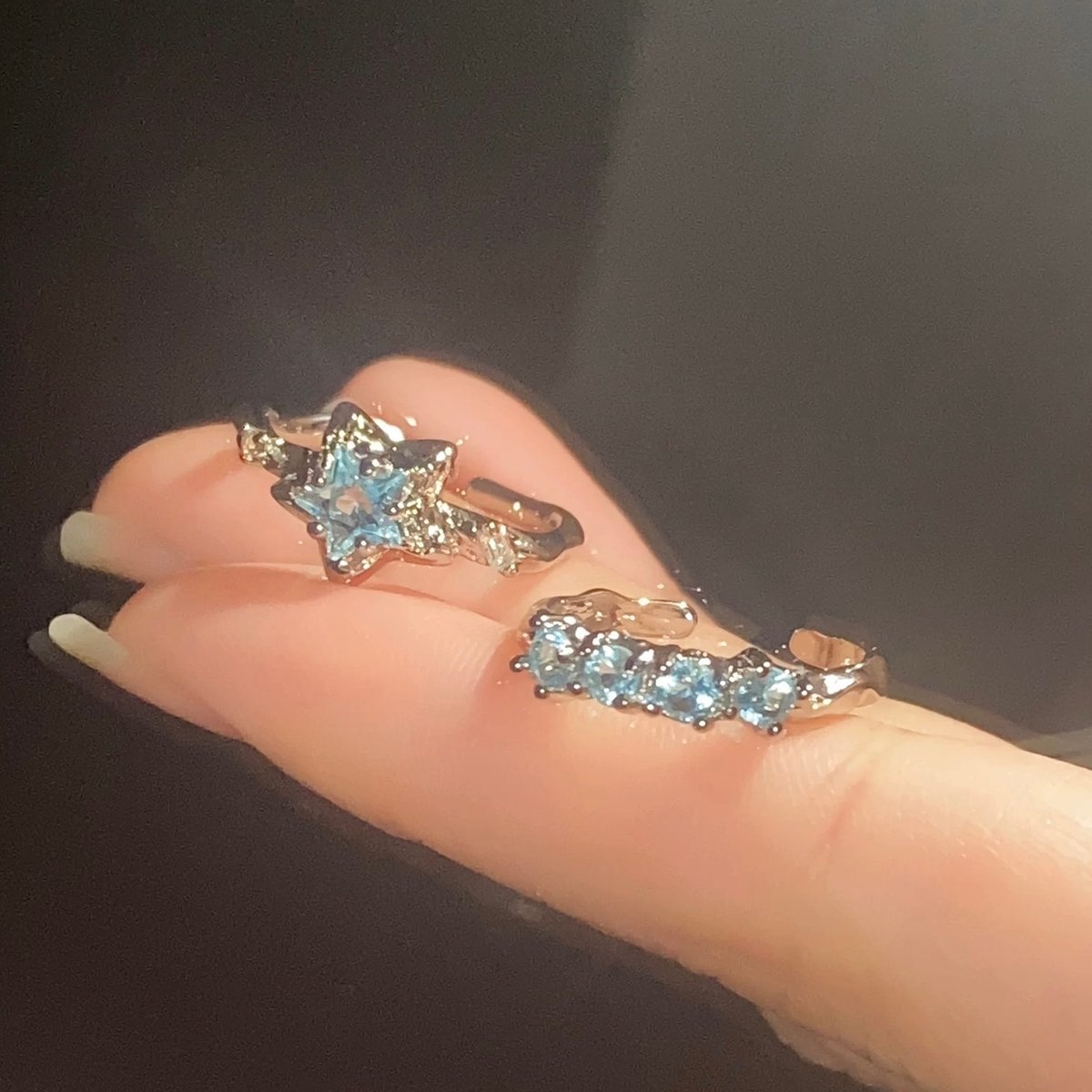 アクセサリー Archive RALPH LAUREN Line Stone Ring Blue star & line stone ring【R0488】 | MOA