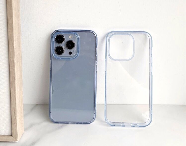 iPhone14専用クリアブルーケース クリアブルーアウトラインケース【C0311】 | MOA