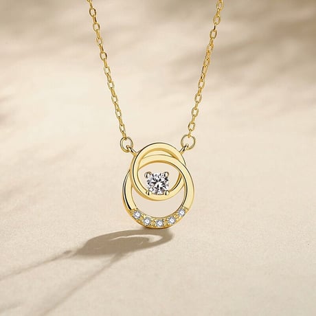 Double circle necklace【R0098】