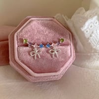 Ribbon colorful stone pierce【R0528】